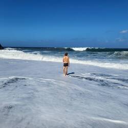 Ich habe nur meine Füße gebadet.