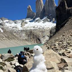 We made a little snowman.