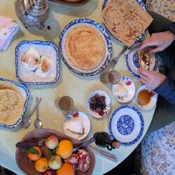 Traditionelles marokkanisches Frühstück