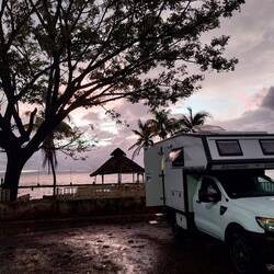 Parkplatz beim Wasserfall El Ramon