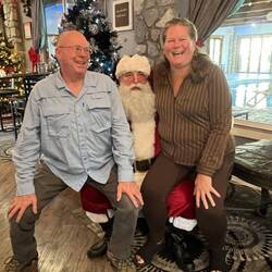 He said we wouldn't be too big for his knees, but that I was a little bigger than last time. lol