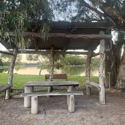 A rough bush picnic setting