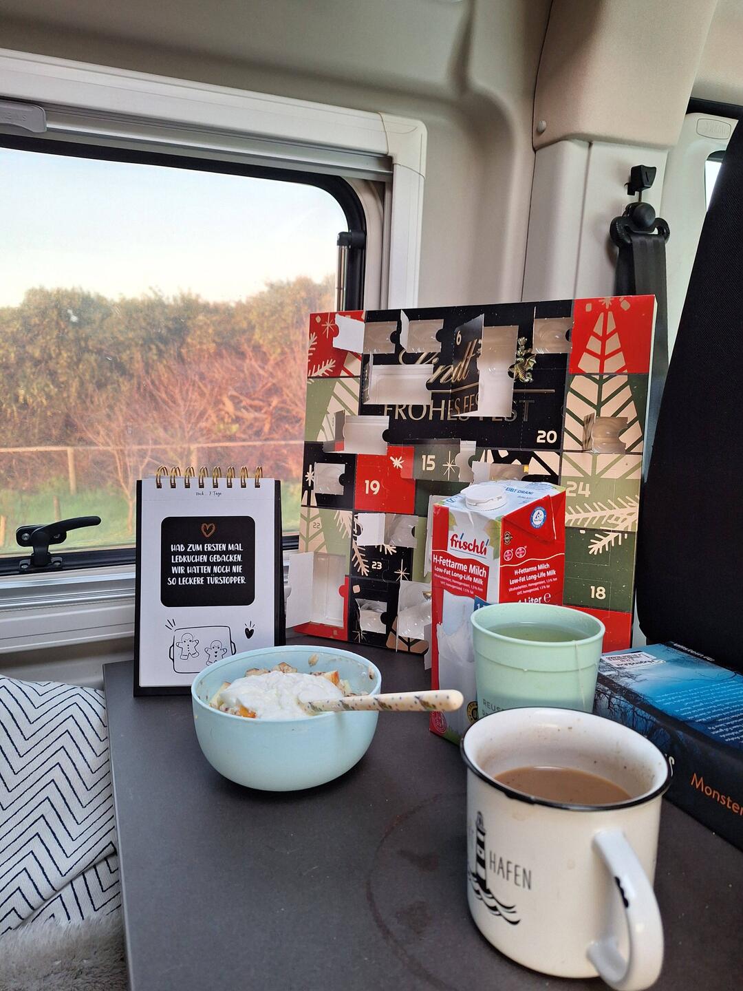 Nach eisigem Haare waschen und vor Aufregung ausgekippten Napf - Kaffee