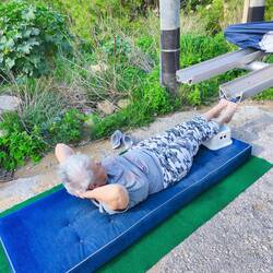 Unten die Bettmatratze und von oben die Sonne ☀️