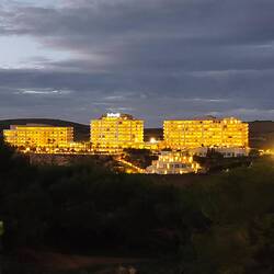 Abendlicher Blick vom Auto aus