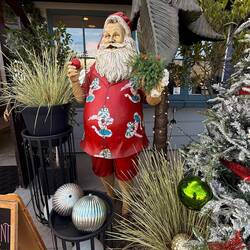 Weihnachtsmann mit kurzen Ärmeln und Schlappen 🎅