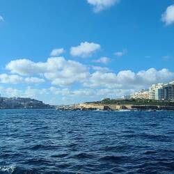 Rear view as I head for Gozo.