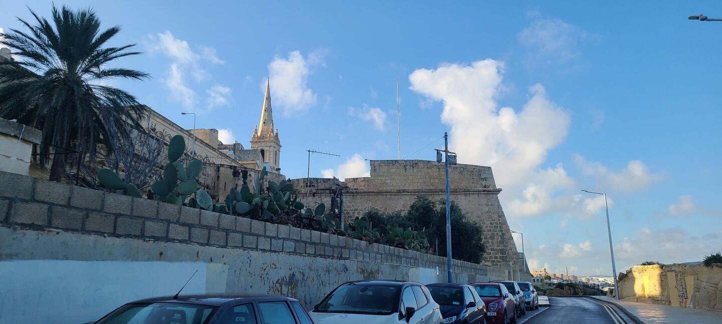 My walk to catch bus to ferry.