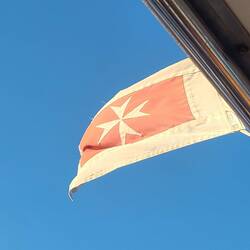 Probably my best flag pic, from the small boat I had to catch to Comino.