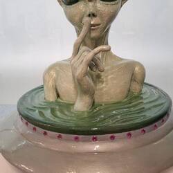 In the art museum, which seemed to encourage touching things