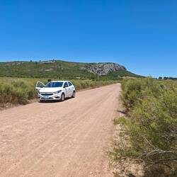 Unser Fluchtfahrzeug auf der Anfahrt zur Laguna de los Cuervos