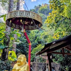 Waldtempel. Findest du die zwei Buddhas? 😉