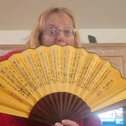 We found this fan under the dining room table. We don't know how long it's been there.