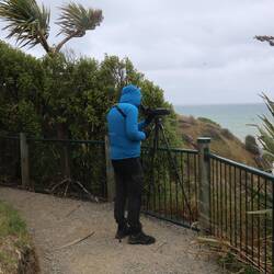 Non eravamo soli con questo tempo a cerare di osservare movimenti sulla spiaggia