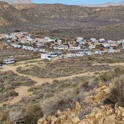 Blick zur "Wohnmobilsiedlung"
