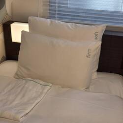 Two pillows! 2/5 of what I usually sleep with, but since I've only been sleeping with one, I'm happy