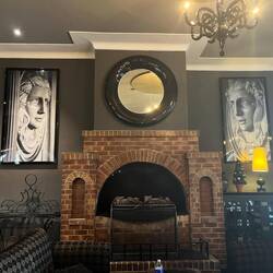 Fire place in the huge lounge