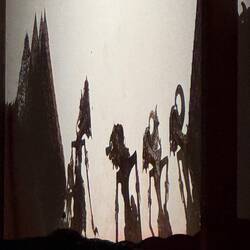 Sneaked behind Wayang Kulit performance to see the shadows a traditional audience would have enjoyed