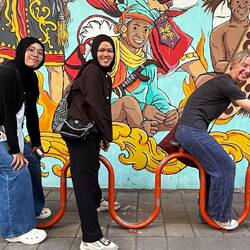 Two lovely strangers hitch a ride on my awkward bike