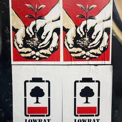 4. Poster with an environmental message.