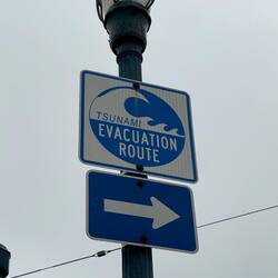 Der Weg bei Tsunami Warnung