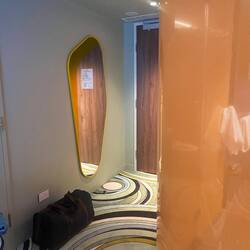 Our shower is unique and see through!