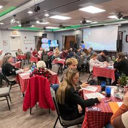 Christmas Bingo crowd at the Meadows rec center.