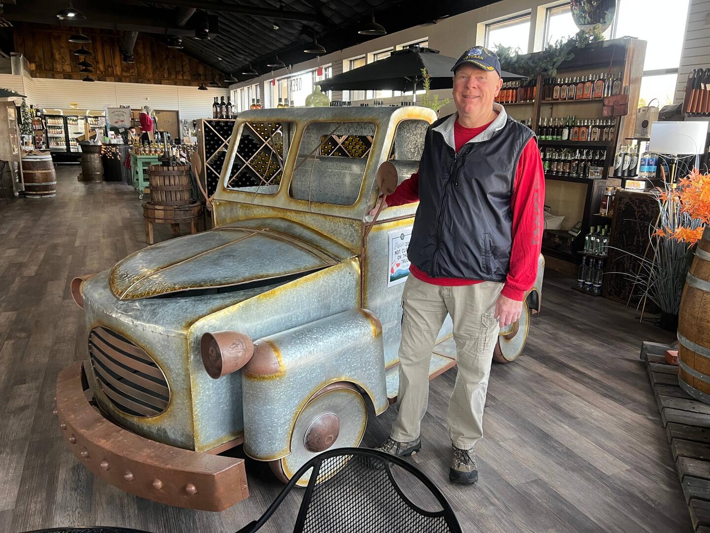 Yours truely in front of a prop at Ozark Hills Winery