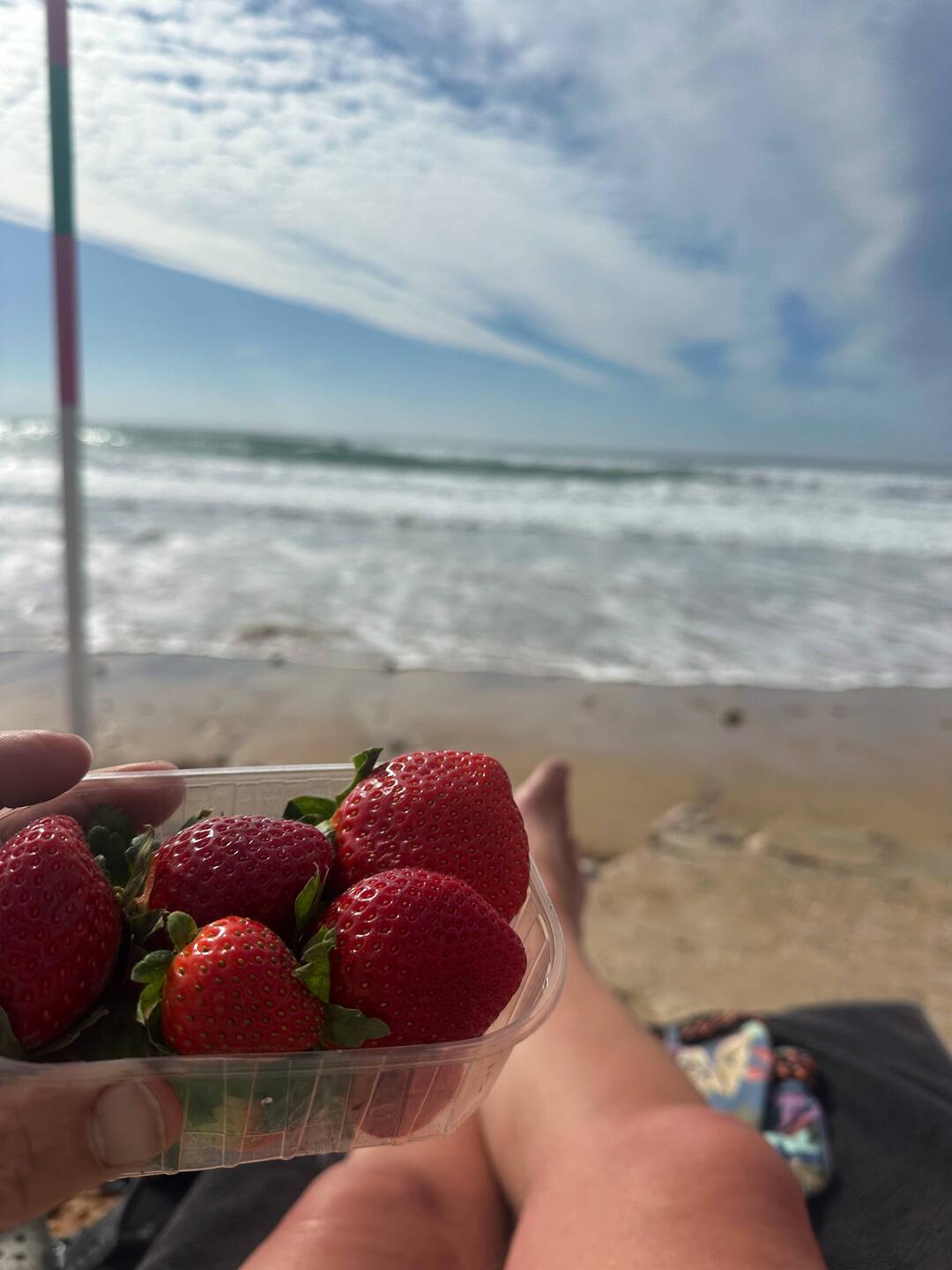 Ein Schälchen Erdbeeren für 2 Euro direkt am Strand? Mach ich!