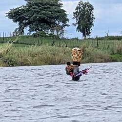 Eine Frau mit Baby aus Namibia