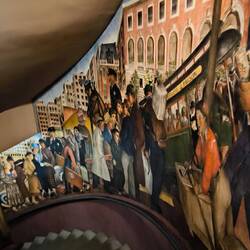 Bemalung des Treppenhauses (mit Cable Car)