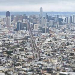 Die Market Street in der Mitte