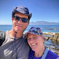 Blick auf Kapstadt von Robben Island