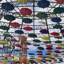 der Himmel voller Regenschirme