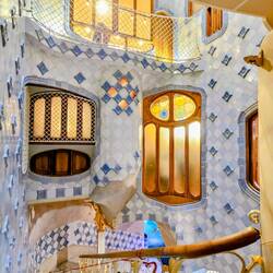 Tilework and swooping or curved shapes