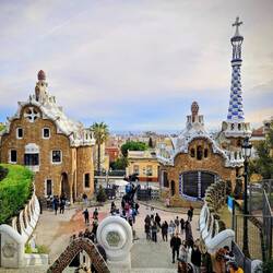 View of entrance area from overlook above