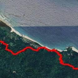 unser Wanderweg an Tag 2 im Tayrona Park