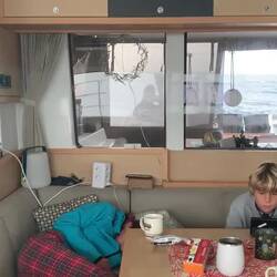 Dann kamen die Wellen und Wind direkt von vorne