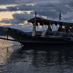 Und mit so einem Boot werde ich morgen einen Tagesausflug machen.