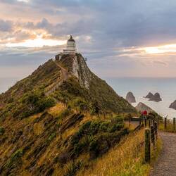 Ganz früh am Morgen beim Nugget Point Lighthouse