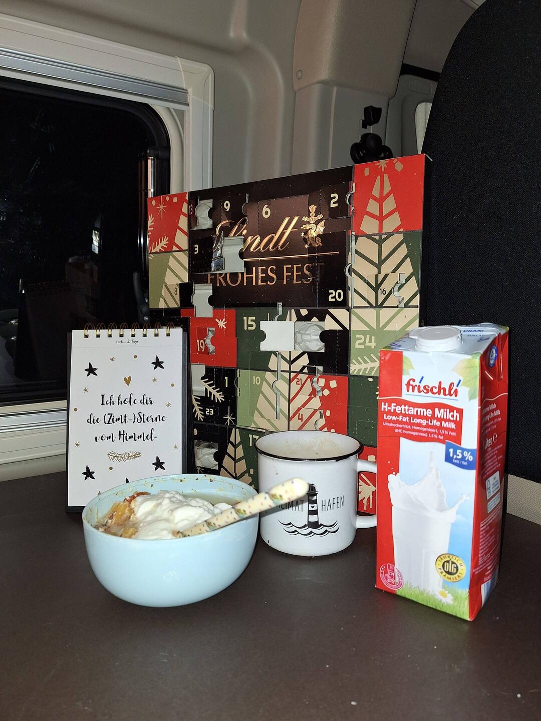 Guten Morgen, frühes aufstehen, für einen trockenen Spaziergang