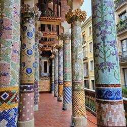 Beautiful pillars on portico