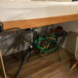 Das Rad darf mit ins Zimmer