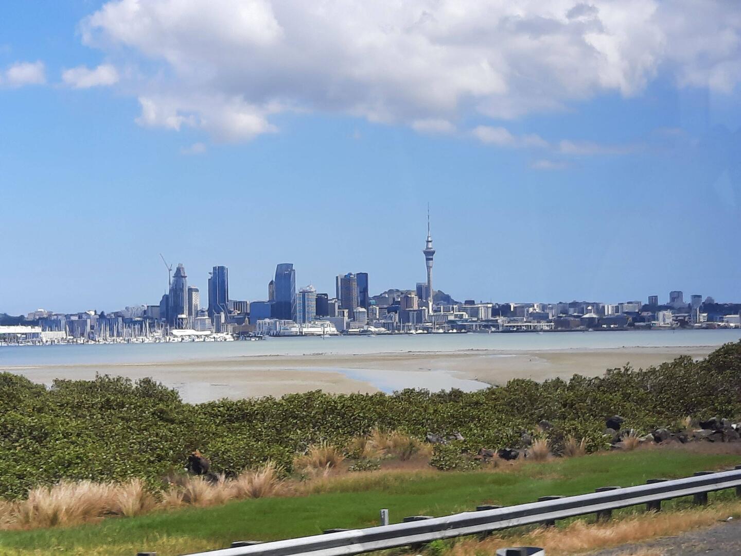 View from Bus coming into Auckland.