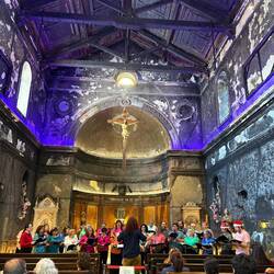 Charred Chapel - reminder of the 2019 riots against cost of living increases and inequality