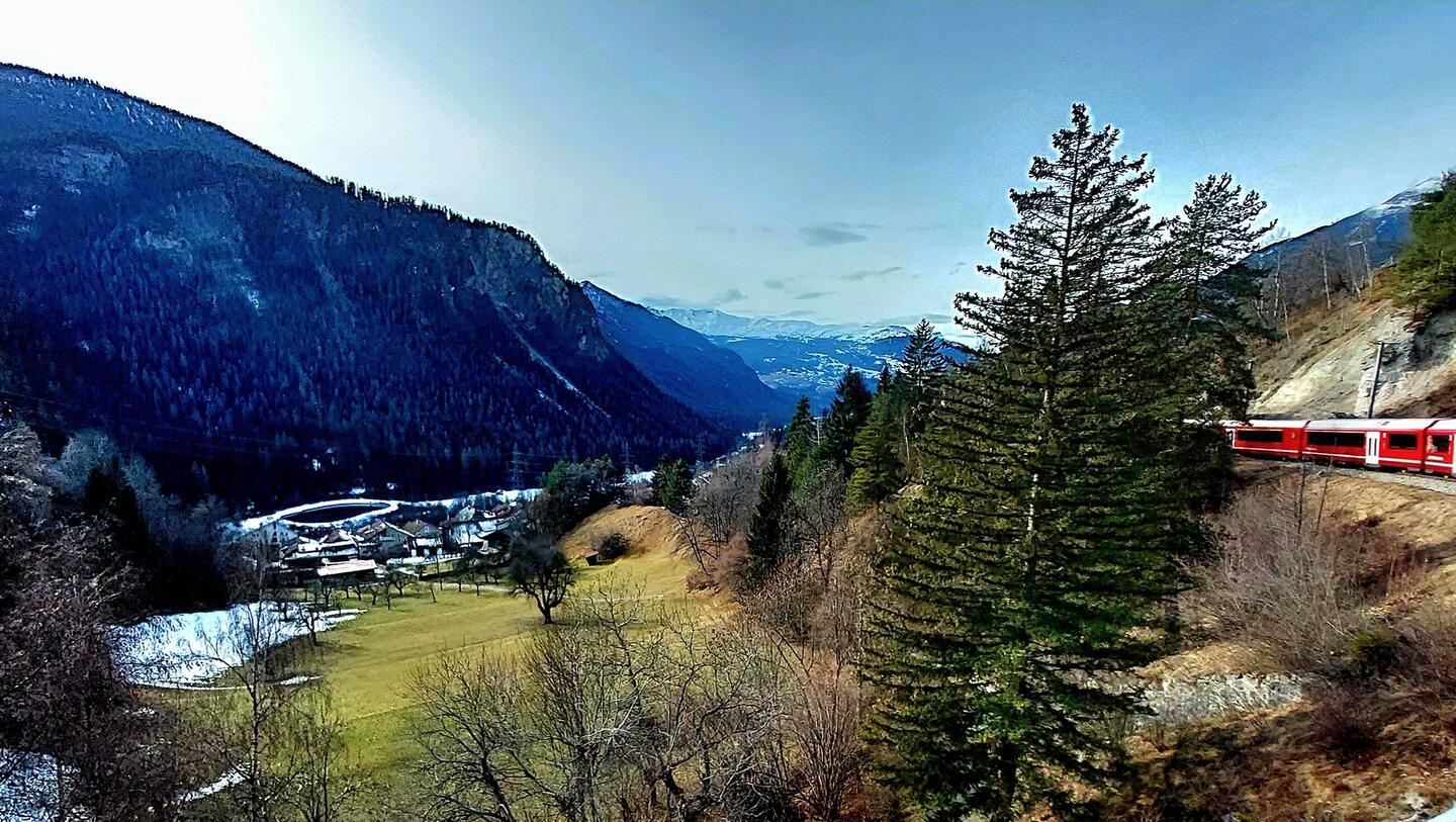 Eine Traumstrecke der" Rhätischen Bahn"...