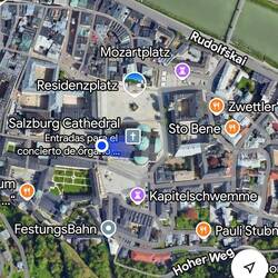 Una vista de Dron del Dom de Salzburg