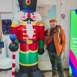 Im Busbahnhof in Punta Arenas - Weihnachten rückt immer näher!