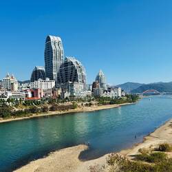 Blick auf den Mekong River