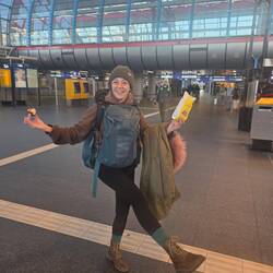 Oliebollen in hand, heading for the Eurostar!